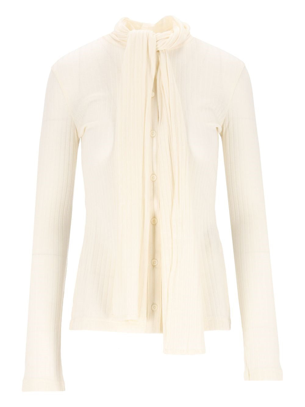 Toteme Women Ribbed Bow Blouse TOTEME