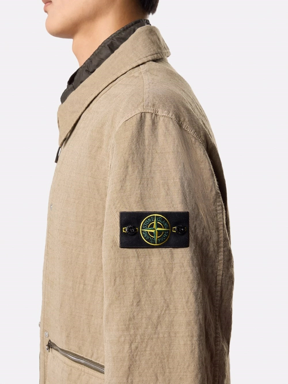 Stone Island Men Diagonal Cotton Wool Field Jacket STONE ISLAND
