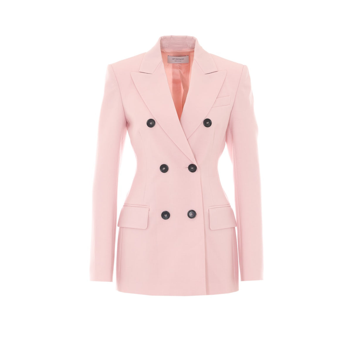 Sportmax Women Adamo Natural Stretch Wool Double-Breasted Blazer SPORTMAX