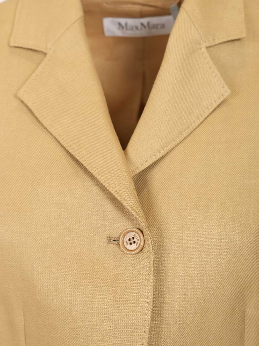 Max Mara Women Linen Diagonal Crop Jacket MAX MARA