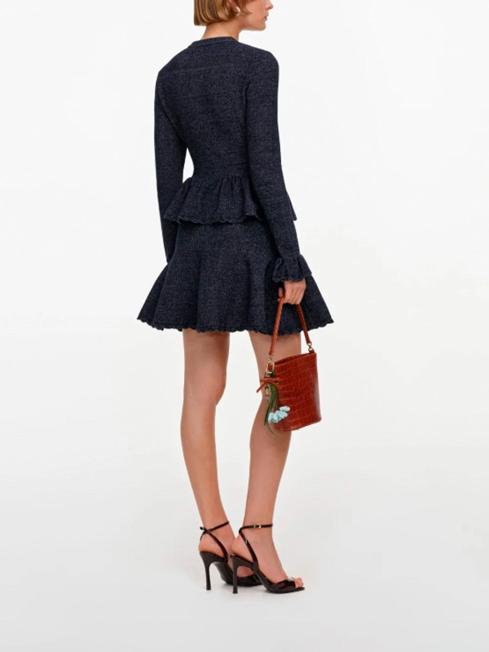 Self-Portrait Women Textured Knit Mini Dress SELF-PORTRAIT
