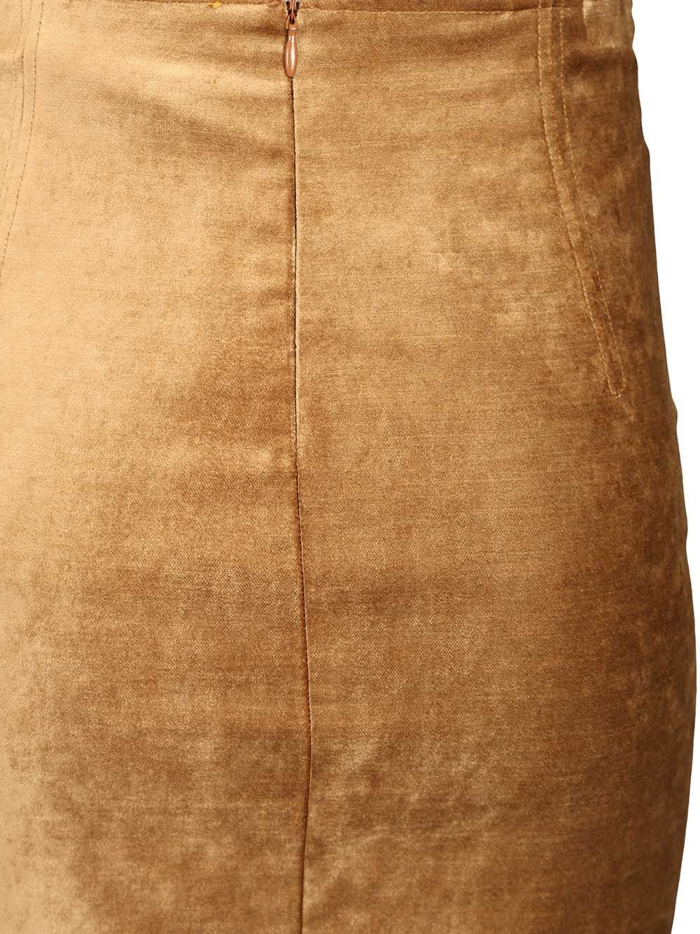 Forte_Forte Women Stretch Velvet Pencil Skirt FORTE FORTE