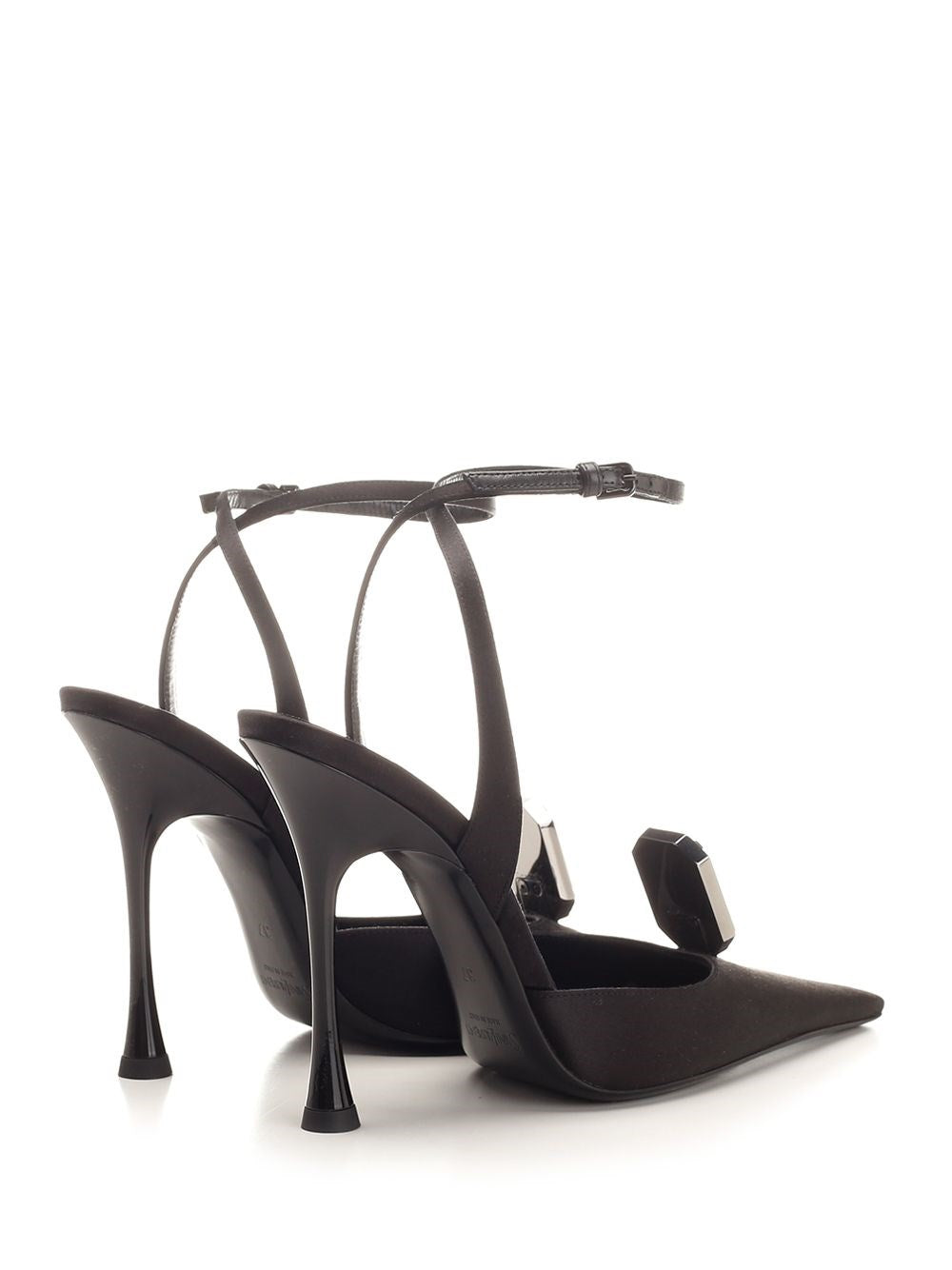 Saint Laurent Women "Doville" Satin Slingback SAINT LAURENT