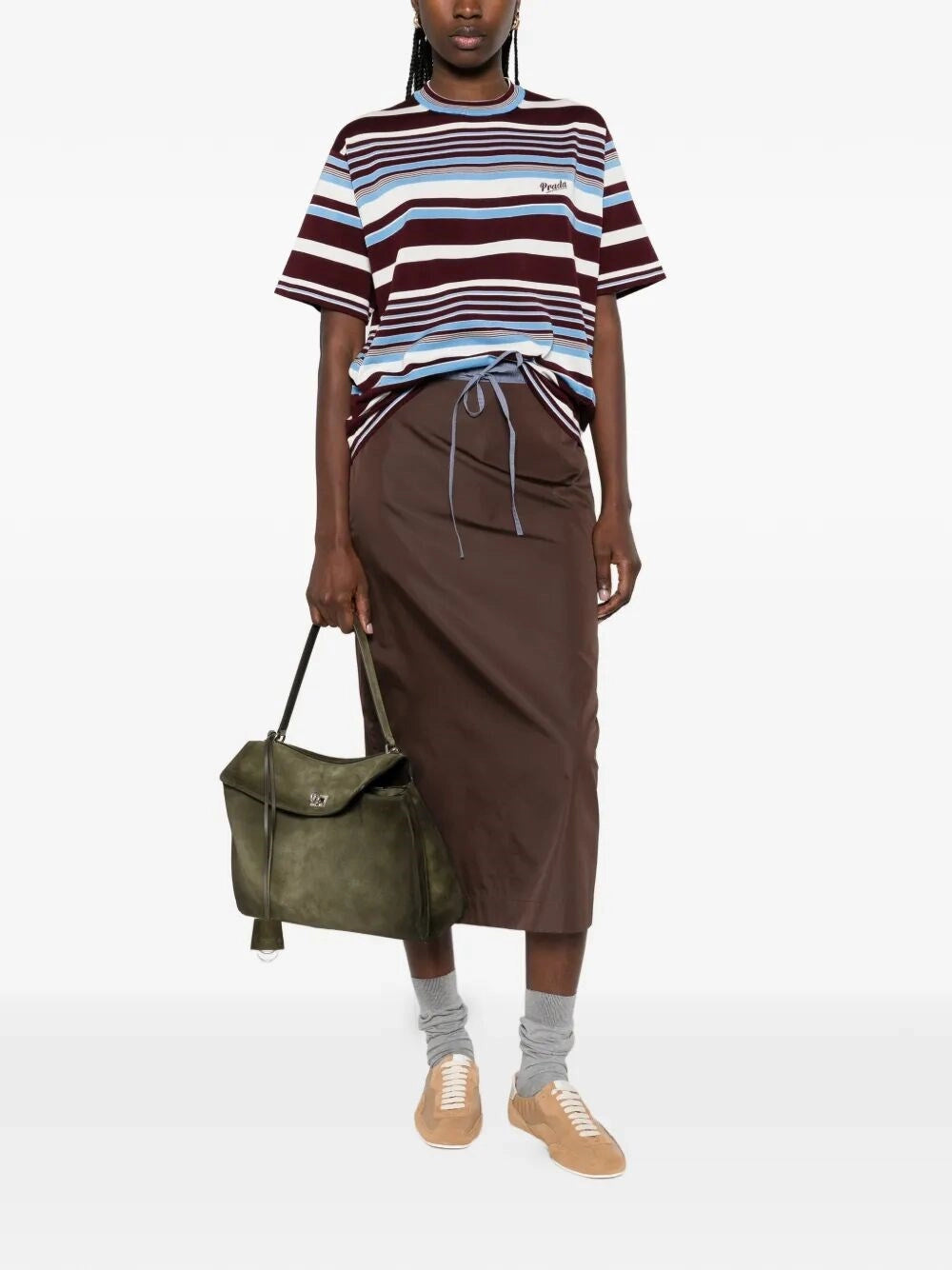 Prada Women Striped Round Neck PRADA
