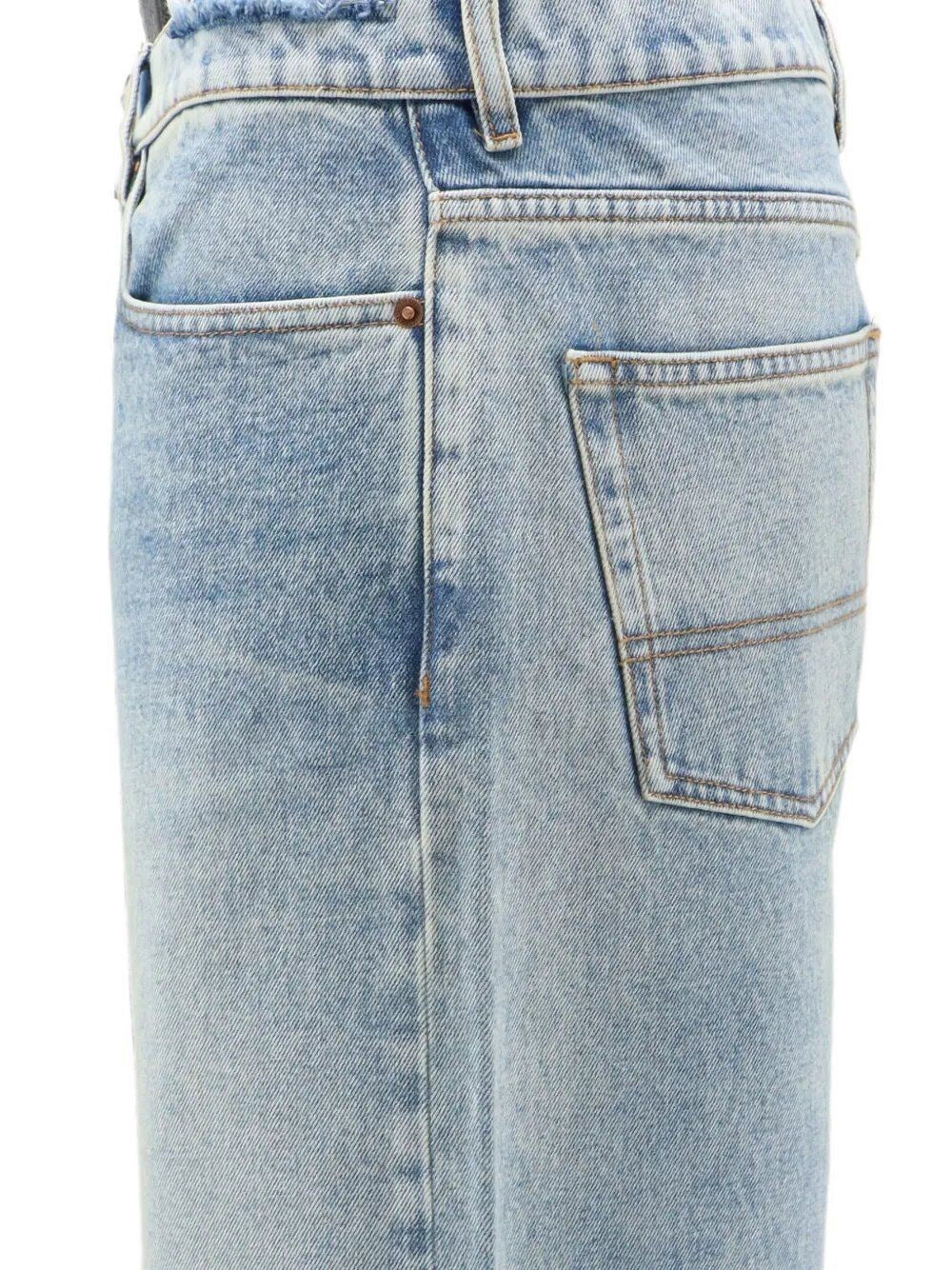 Golden Goose Men Boyfriend Jeans In Stone Washed Light Blue Denim GOLDEN GOOSE