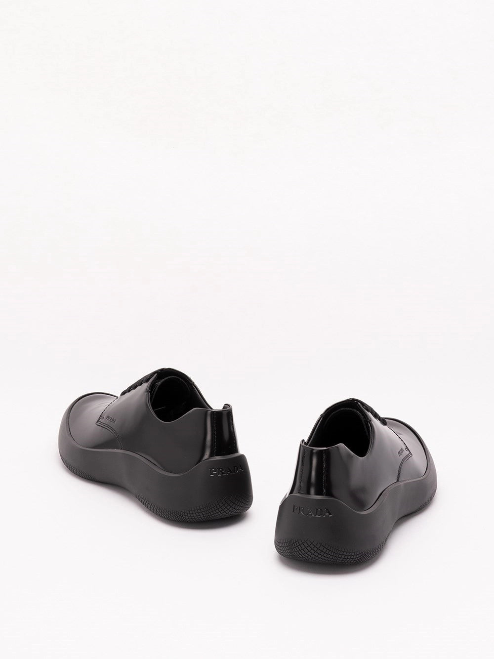 Prada Men Brushed Leather Laced Shoes PRADA