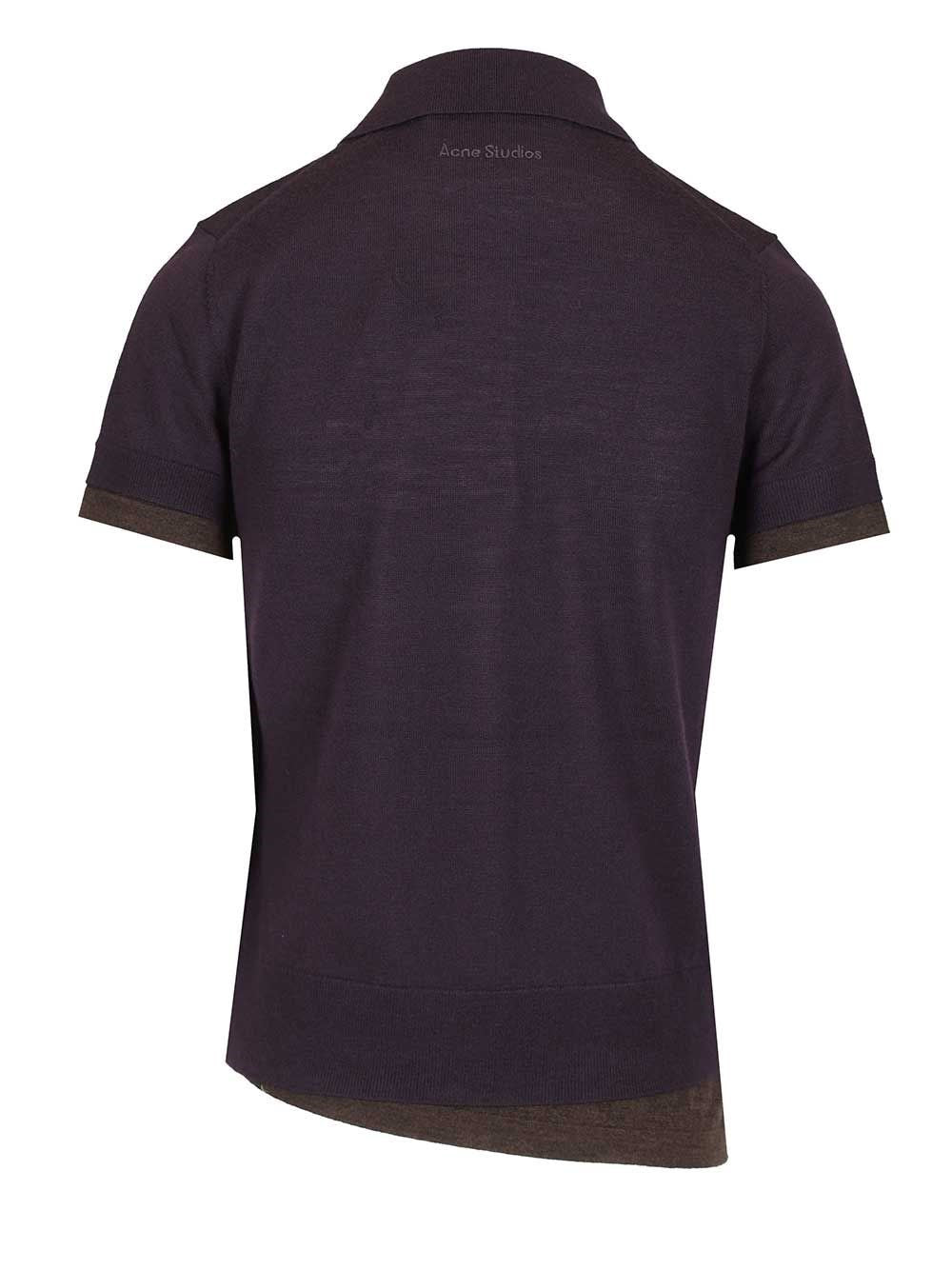 Acne Studios Women Layered Wool Polo Shirt ACNE STUDIOS
