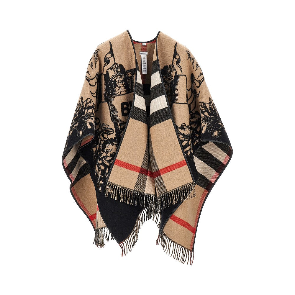 Burberry Women Gallant Knight Wool Cape BURBERRY