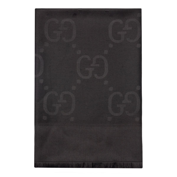 Gucci Women Gg Jacquard Wool And Silk Scarf