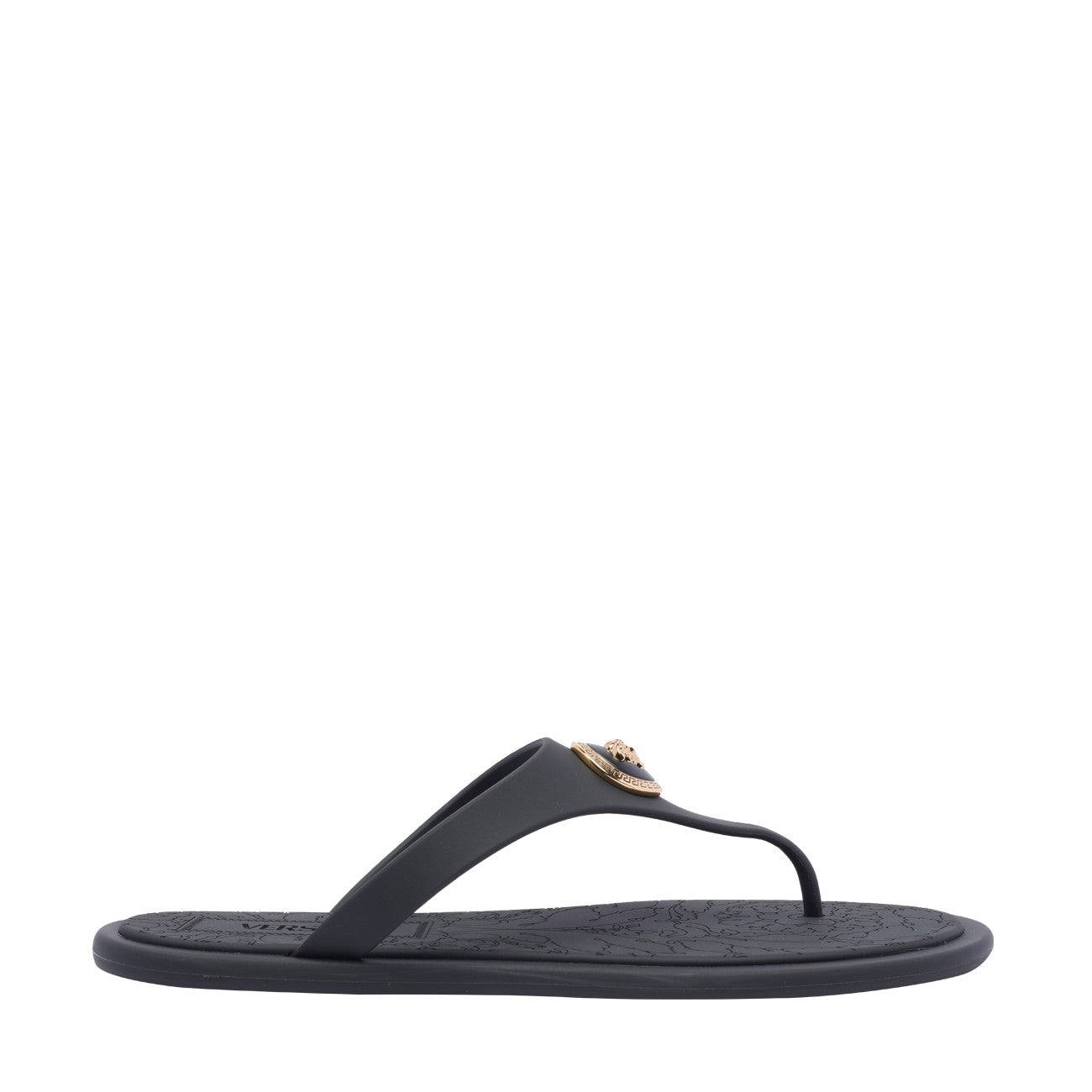 Versace Women Alia Rubber Flat Sandals VERSACE