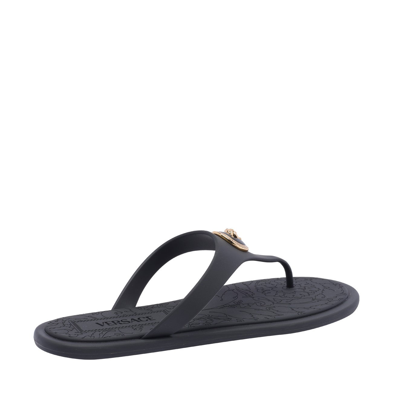 Versace Women Alia Rubber Flat Sandals VERSACE