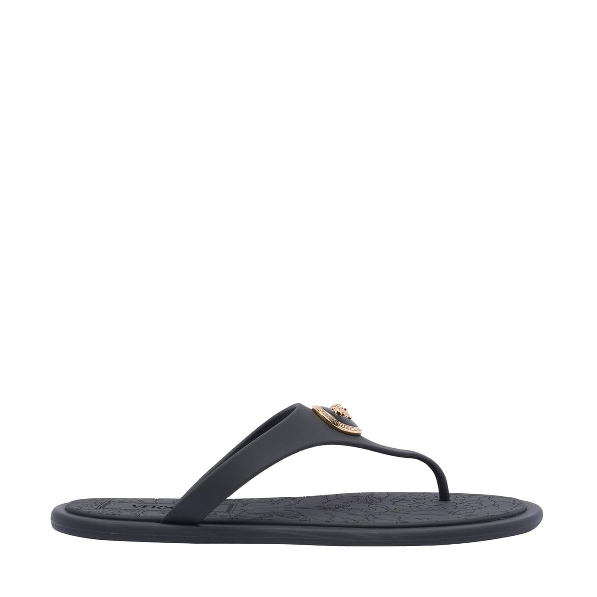 Versace Women Alia Rubber Flat Sandals VERSACE