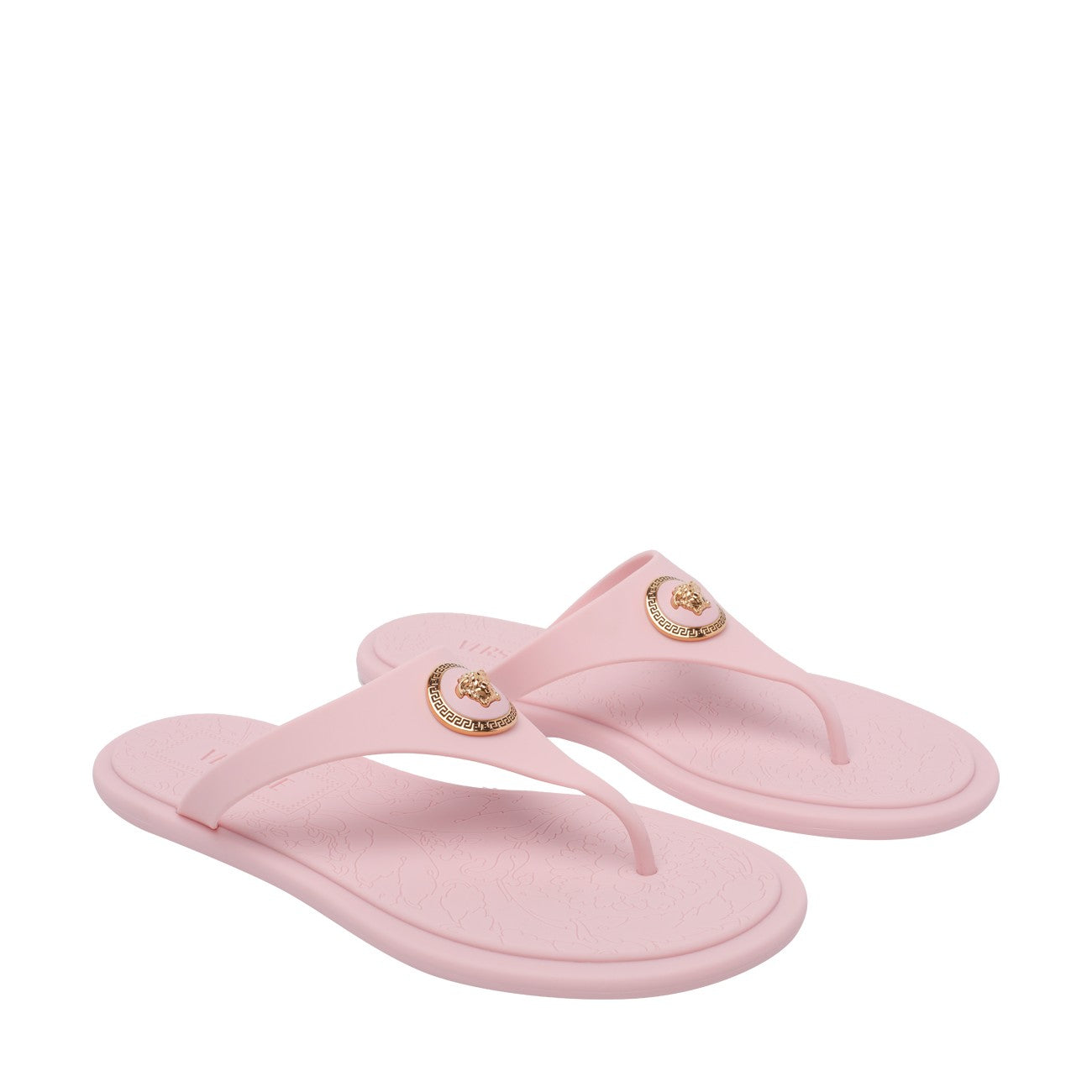 Versace Women Alia Rubber Flat Thong Sandals VERSACE