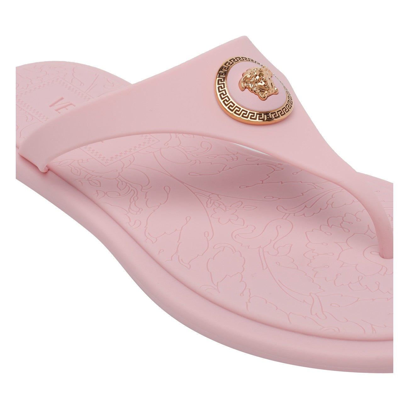 Versace Women Alia Rubber Flat Thong Sandals VERSACE