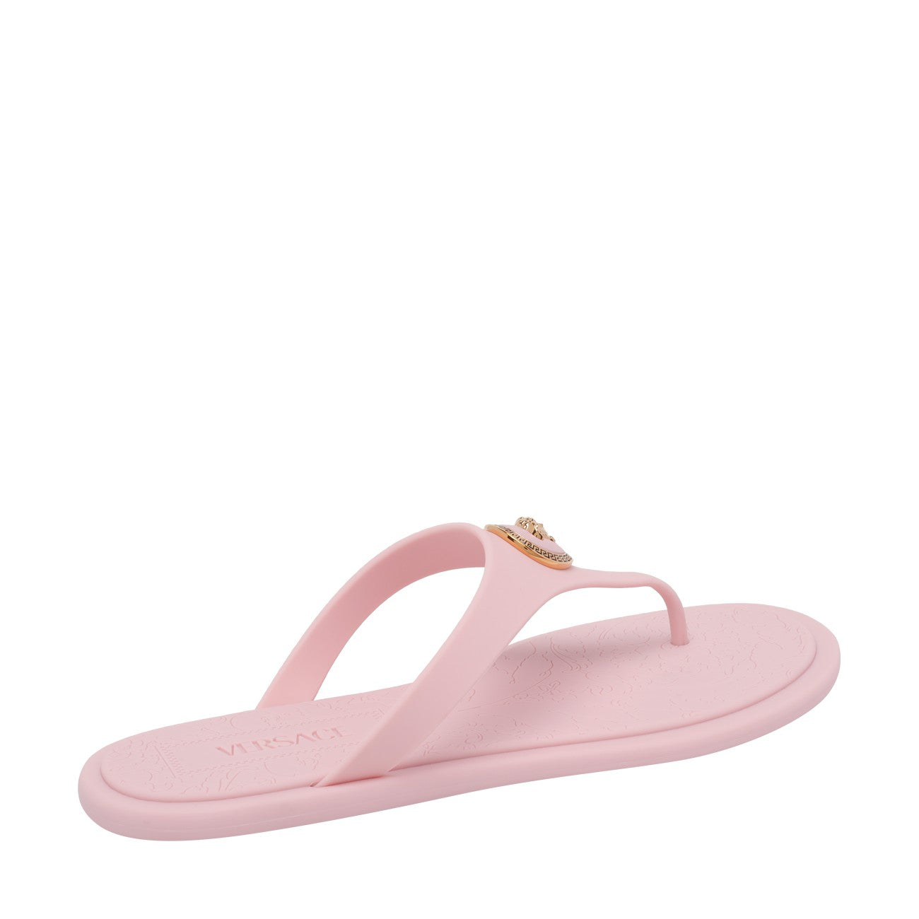 Versace Women Alia Rubber Flat Thong Sandals VERSACE