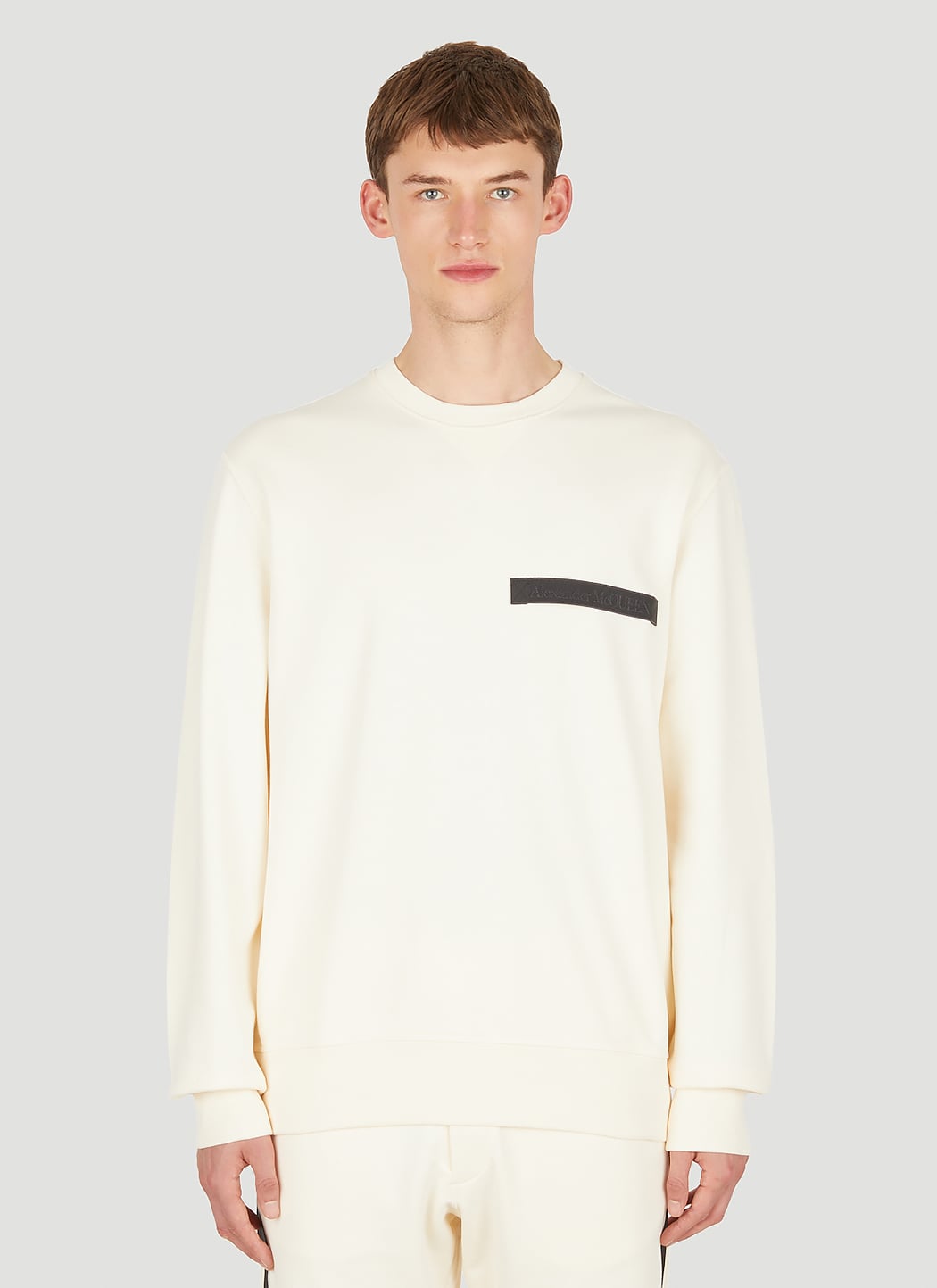 Alexander Mcqueen Men Logo Patch Sweatshirt ALEXANDER MCQUEEN