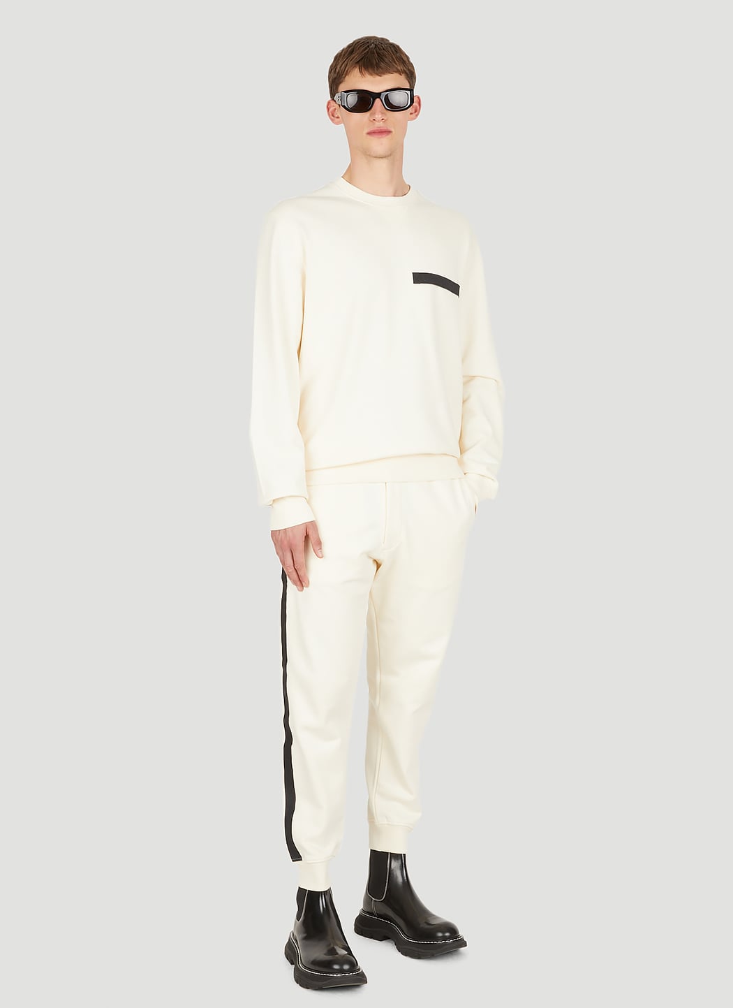 Alexander Mcqueen Men Logo Patch Sweatshirt ALEXANDER MCQUEEN