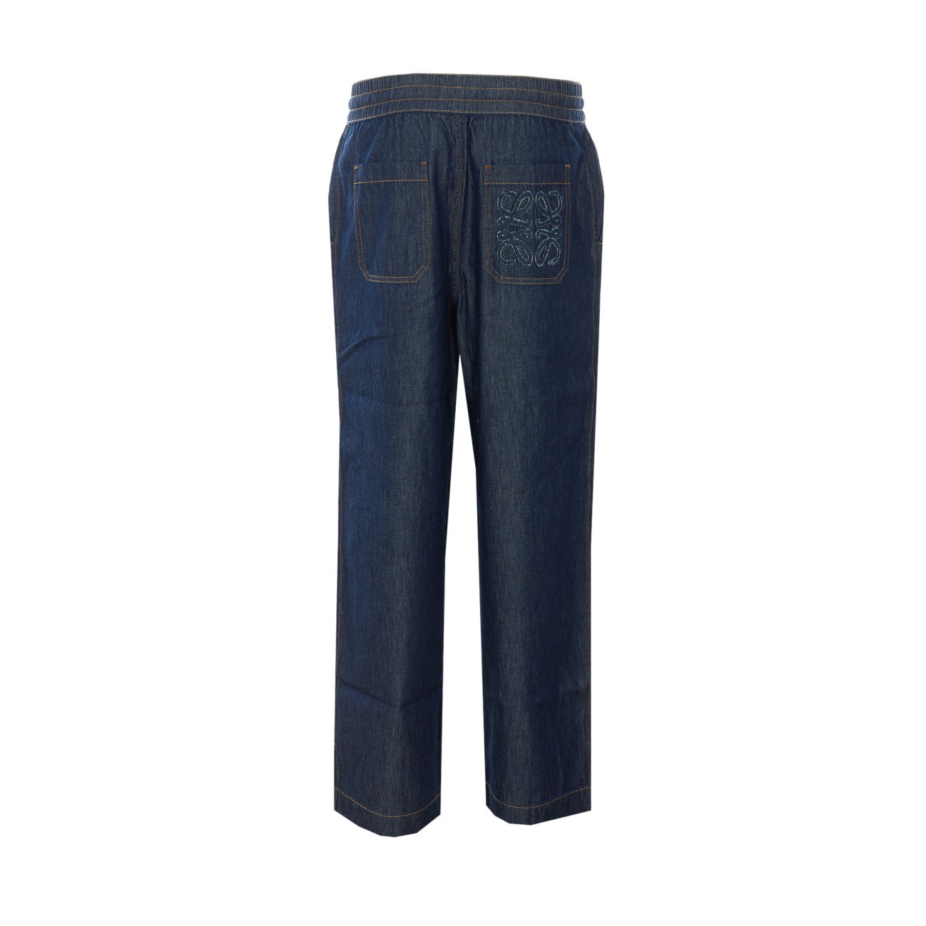 Loewe Men Anagram Logo Drawstring Denim Pants LOEWE