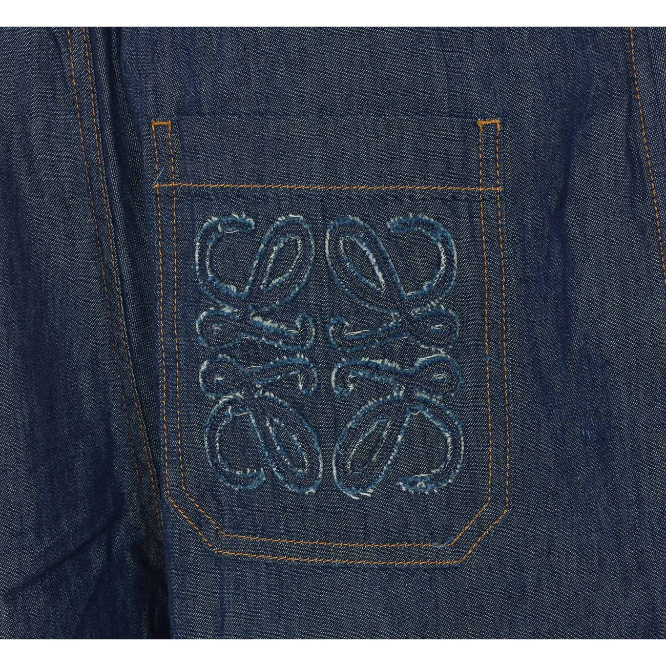 Loewe Men Anagram Logo Drawstring Denim Pants LOEWE