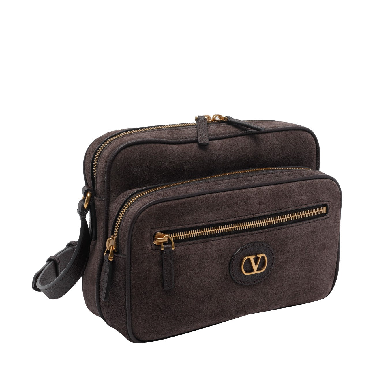 Valentino Garavani Men Antibes Suede Camera Bag