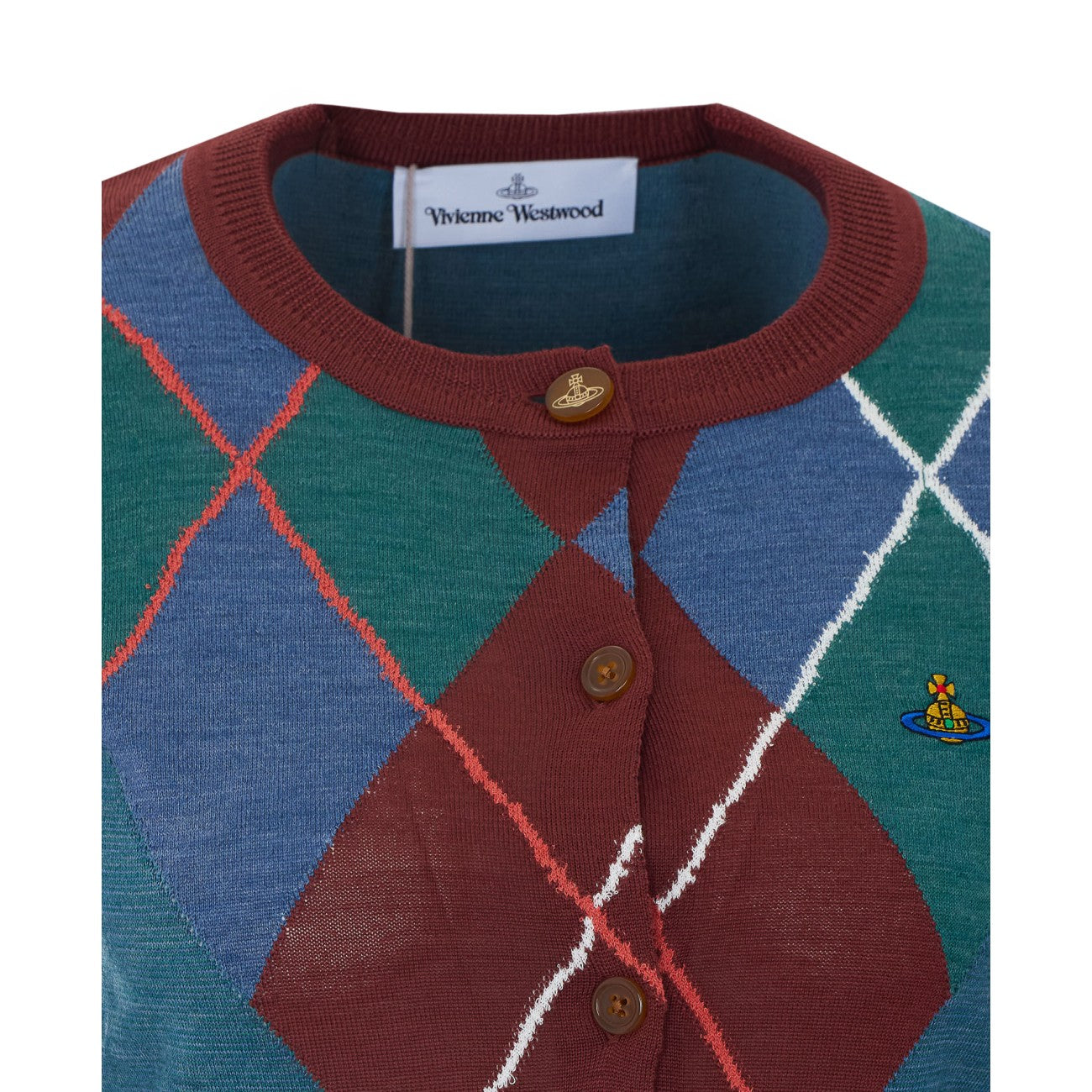 Vivienne Westwood Women Argyle Cropped Cardigan VIVIENNE WESTWOOD