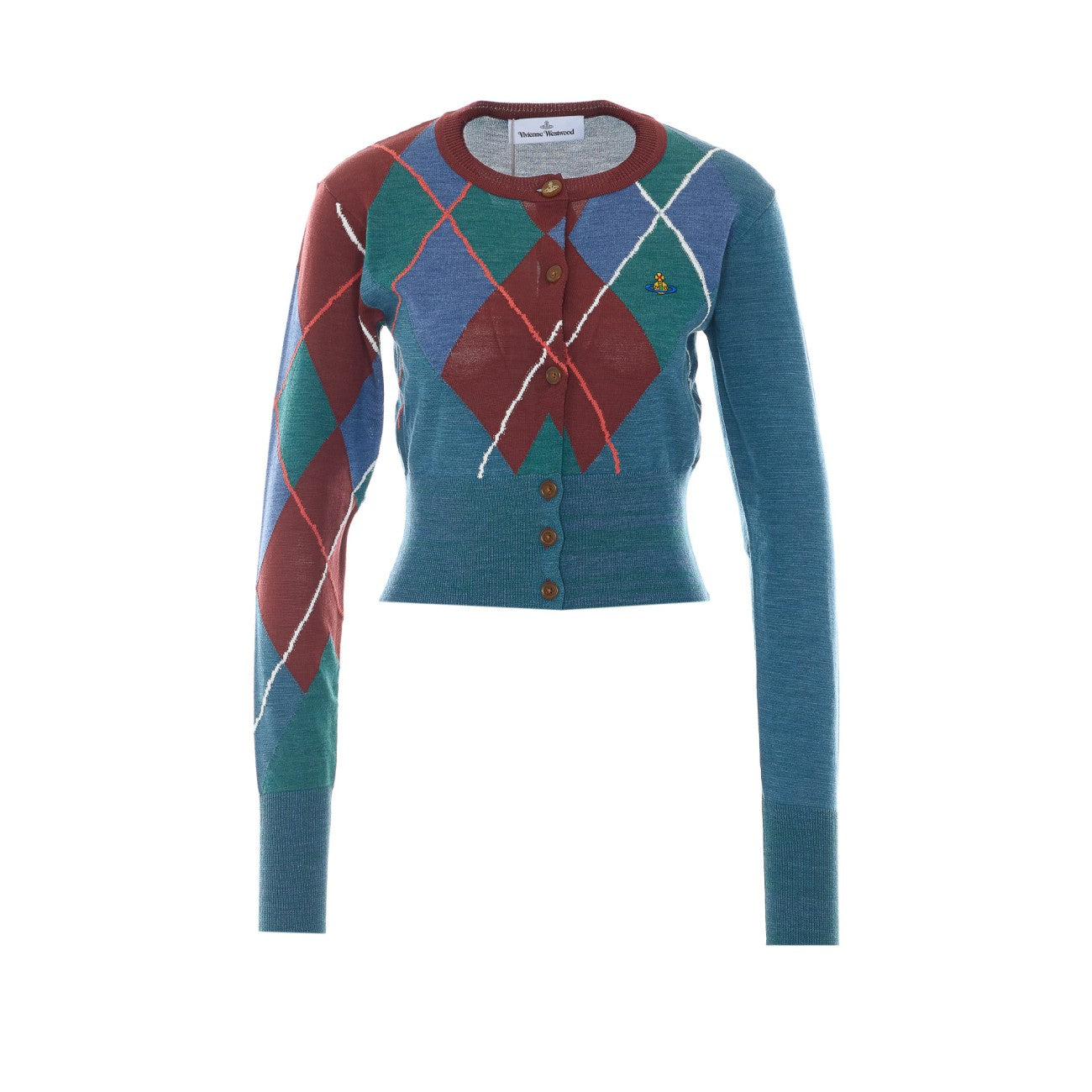Vivienne Westwood Women Argyle Cropped Cardigan VIVIENNE WESTWOOD