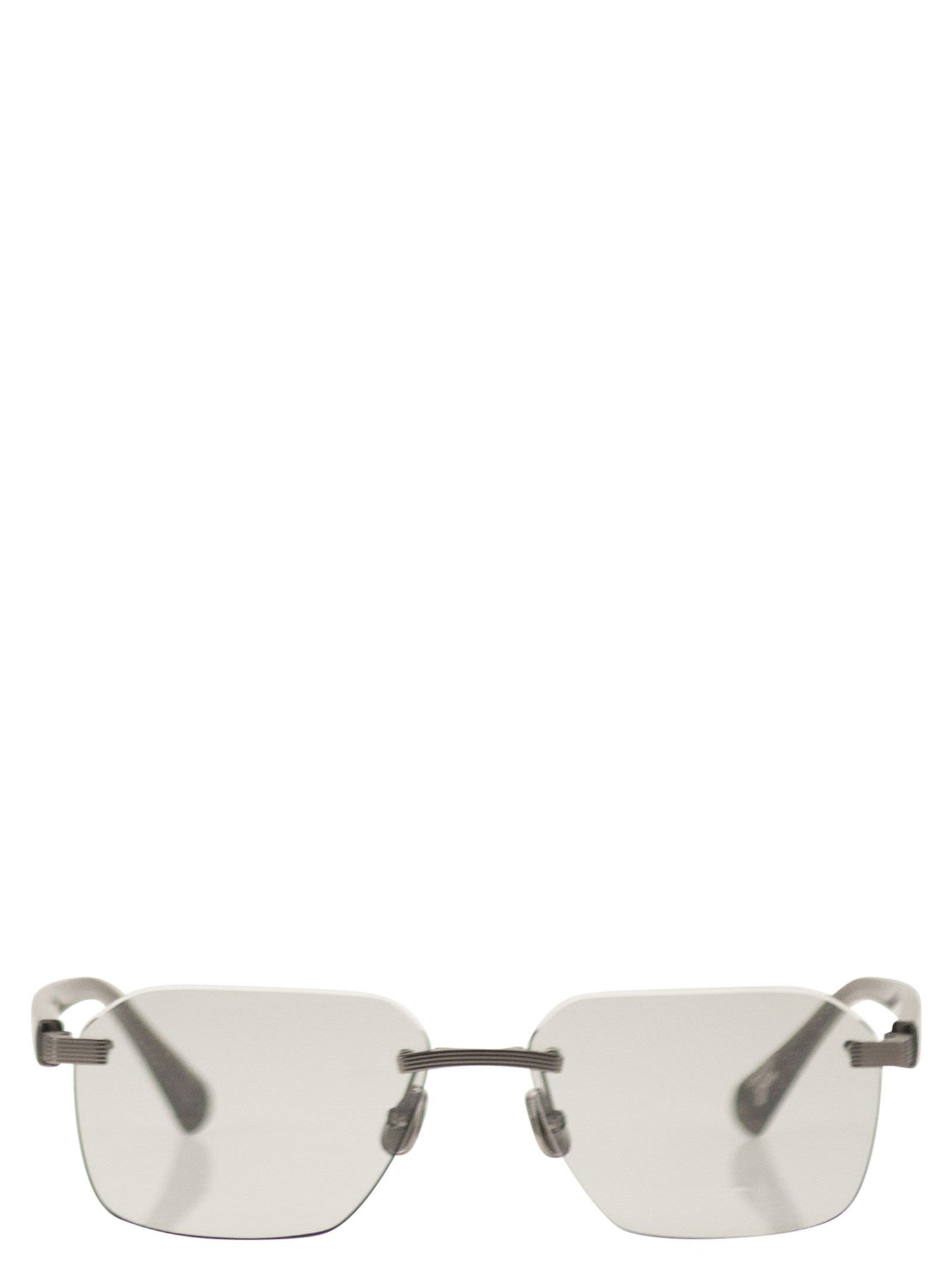 Brunello Cucinelli Men Rectangular Titanium Sunglasses BRUNELLO CUCINELLI