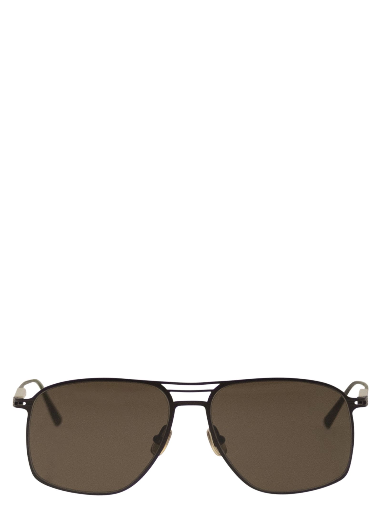 Brunello Cucinelli Men Titanium Sunglasses With Polyamide Lenses BRUNELLO CUCINELLI