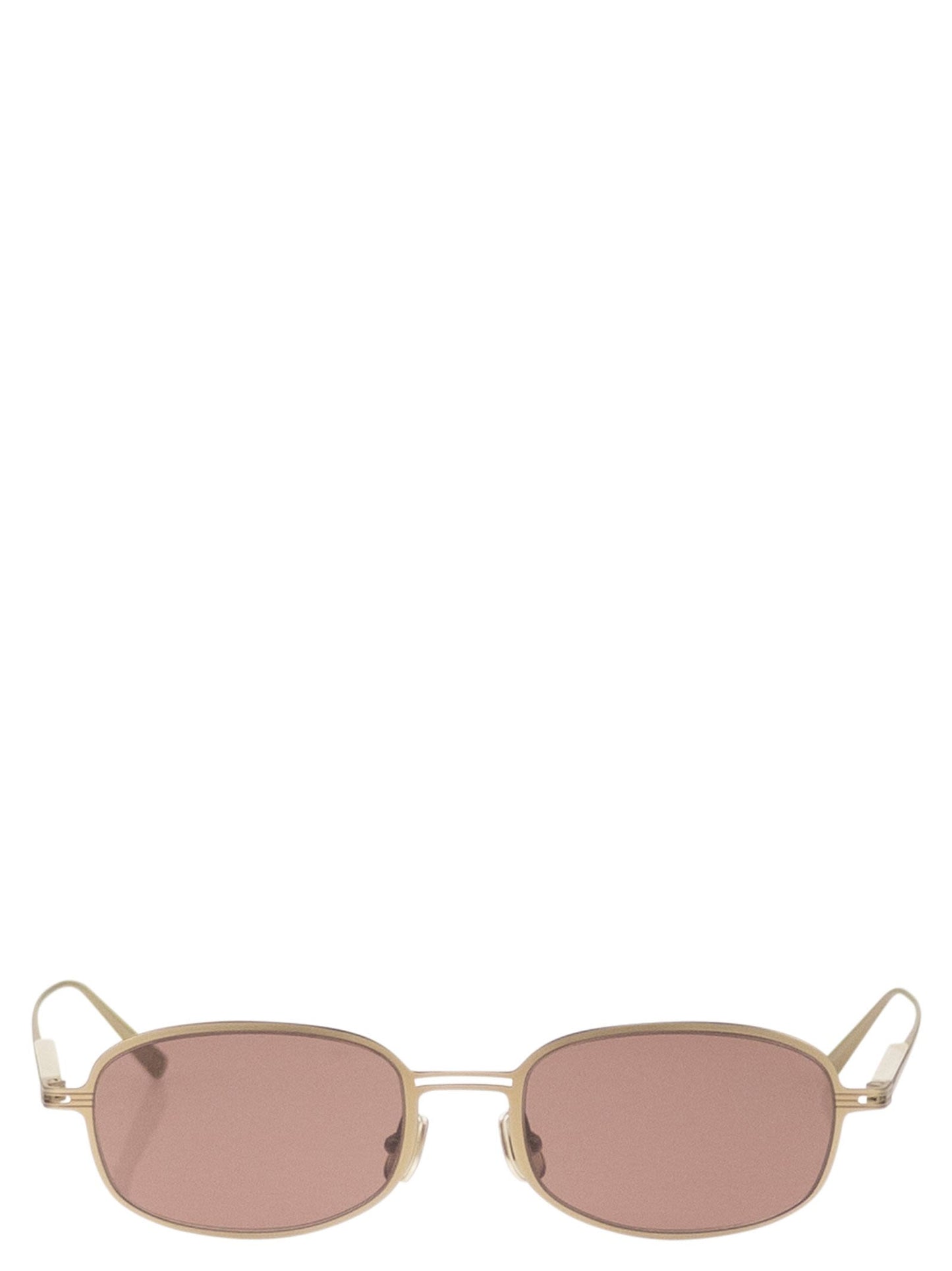 Brunello Cucinelli Unisex Titanium Sunglasses With Slim Square Frame BRUNELLO CUCINELLI