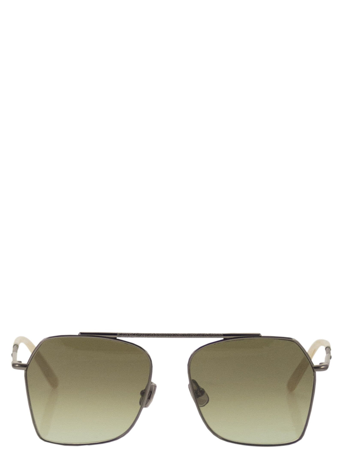 Brunello Cucinelli Women Geometric Titanium Sunglasses With Gradient Lenses BRUNELLO CUCINELLI