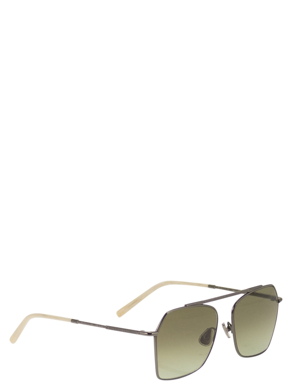 Brunello Cucinelli Women Geometric Titanium Sunglasses With Gradient Lenses BRUNELLO CUCINELLI