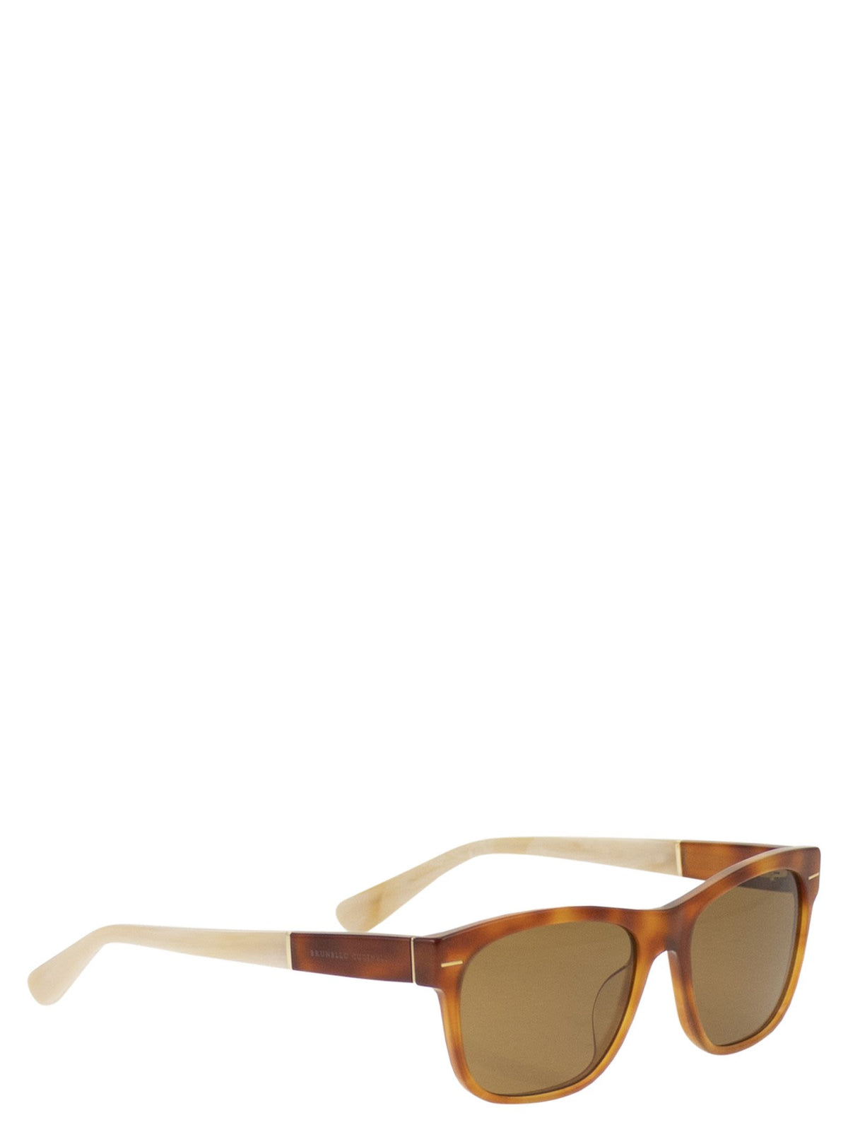 Brunello Cucinelli Unisex Rectangular Acetate Sunglasses With Crystal Lenses BRUNELLO CUCINELLI