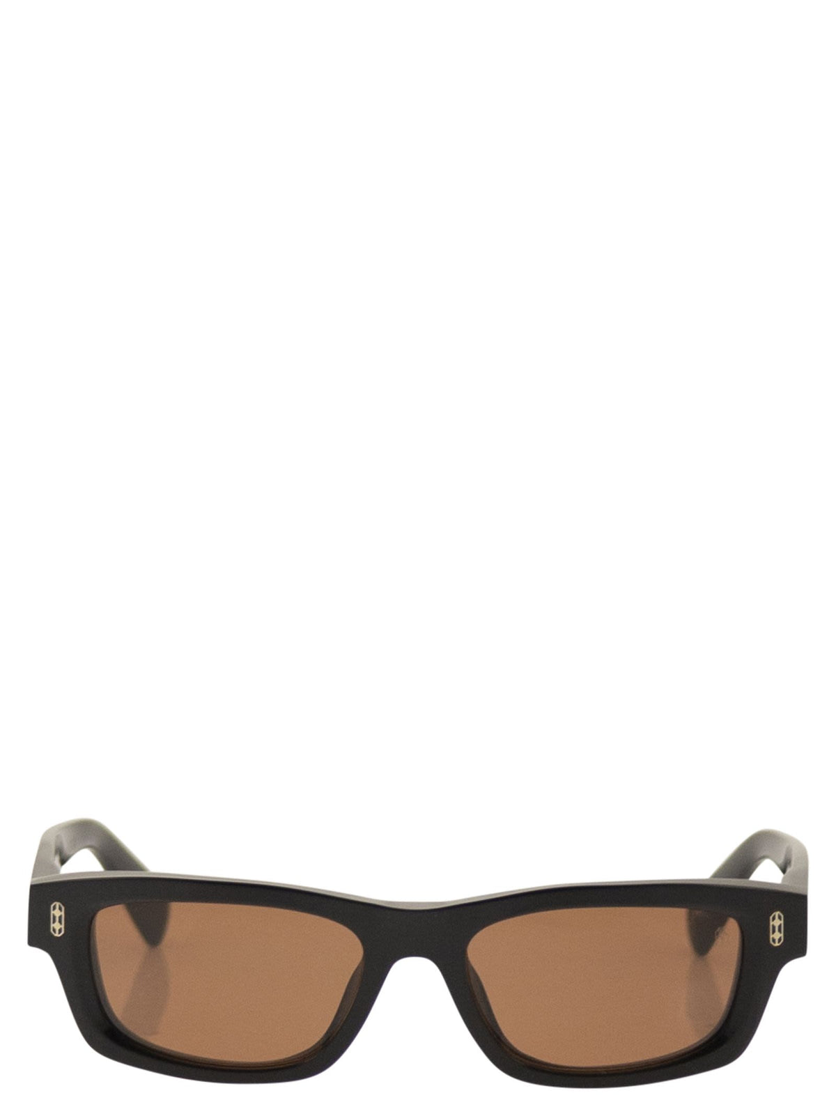 Brunello Cucinelli Men Rectangular Acetate Sunglasses With Amber Lenses BRUNELLO CUCINELLI