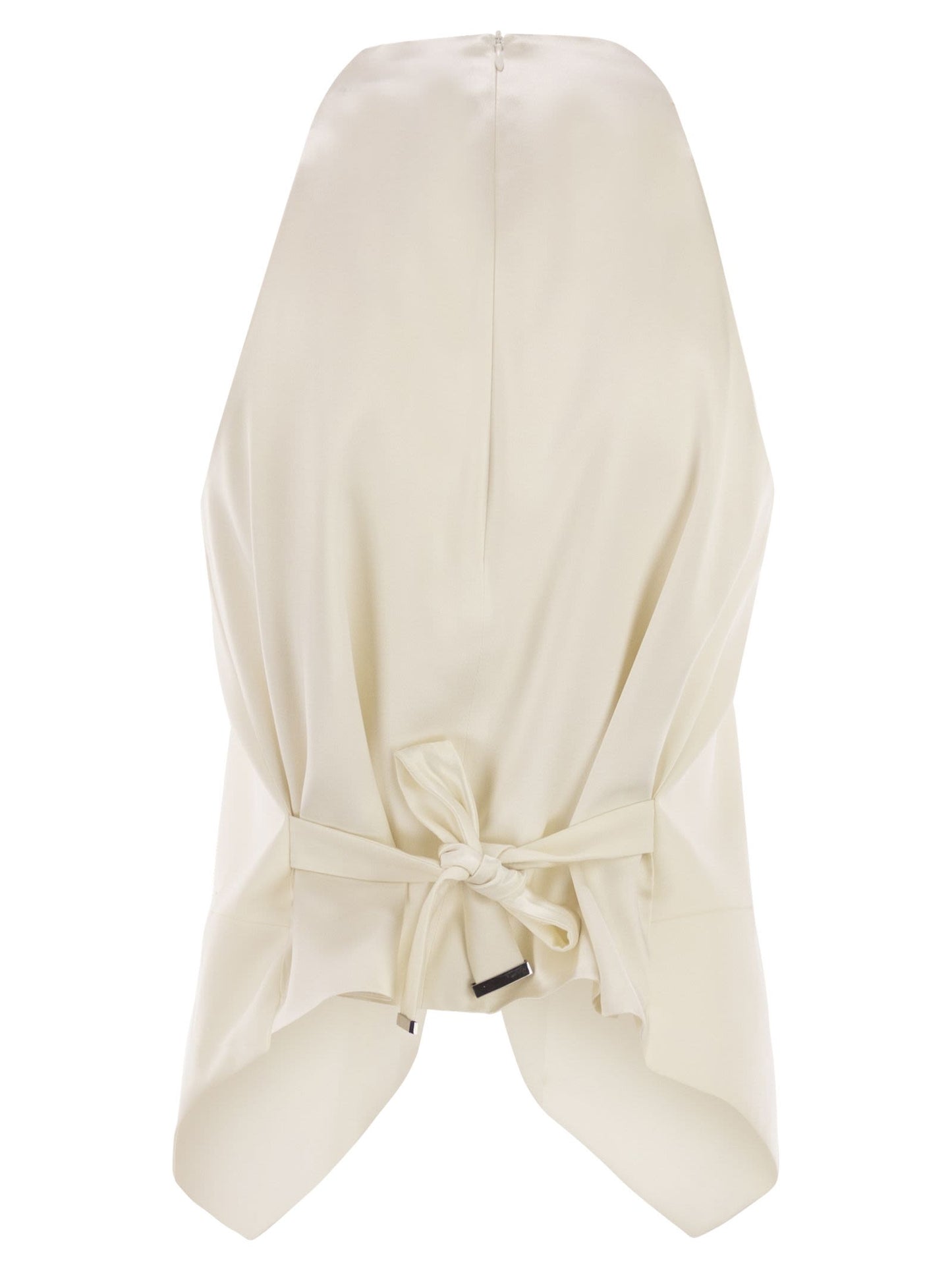 Max Mara Women Selva - Wool Gabardine And Satin Waistcoat MAX MARA
