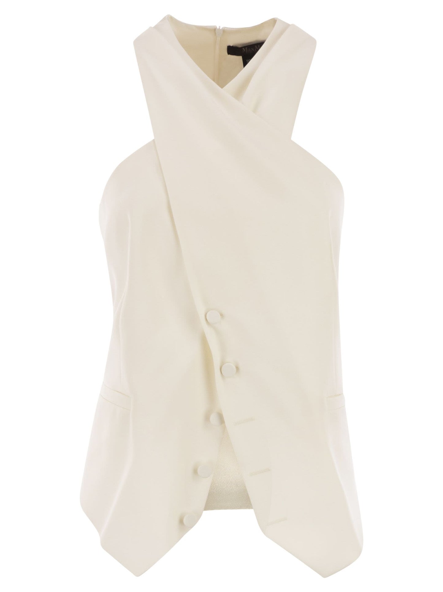 Max Mara Women Selva - Wool Gabardine And Satin Waistcoat MAX MARA