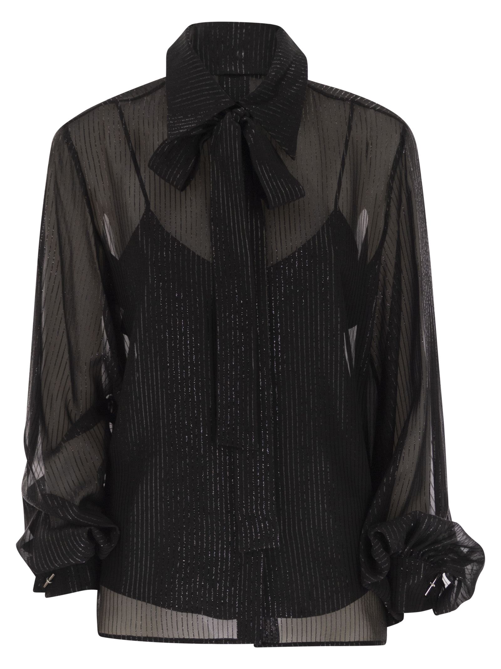 Maxmara Women Scafati - Striped Silk Chiffon Blouse MAX MARA