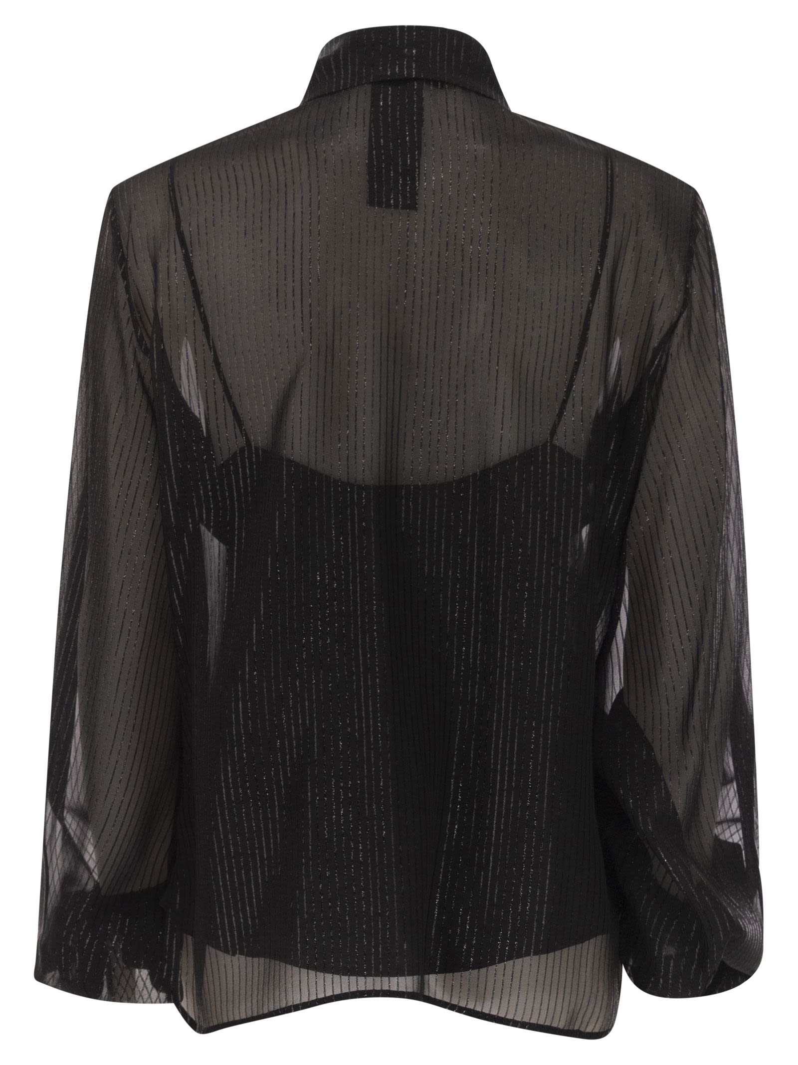 Maxmara Women Scafati - Striped Silk Chiffon Blouse MAX MARA