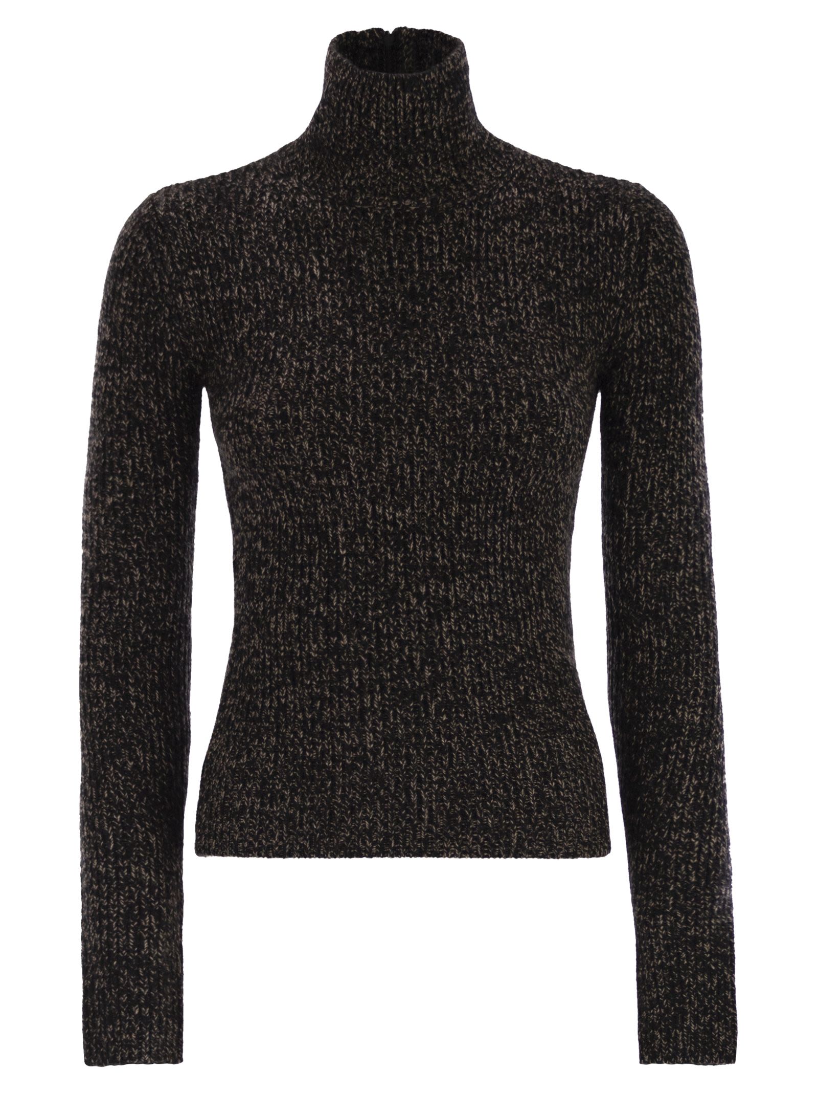 Maxmara Women Azulene1234 - Wool And Cashmere Mouliné Turtleneck Jumper MAX MARA