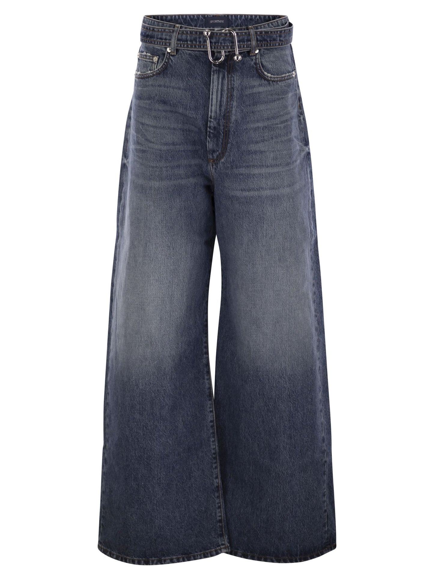 Sportmax Women Procida - Low-Waisted Oversize Denim Trousers SPORTMAX
