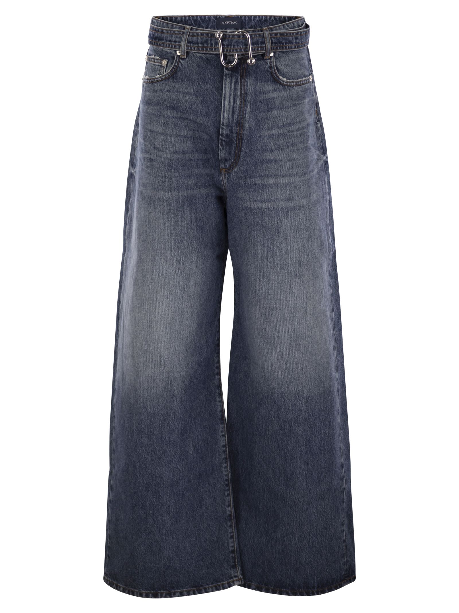 Sportmax Women Procida - Low-Waisted Oversize Denim Trousers SPORTMAX