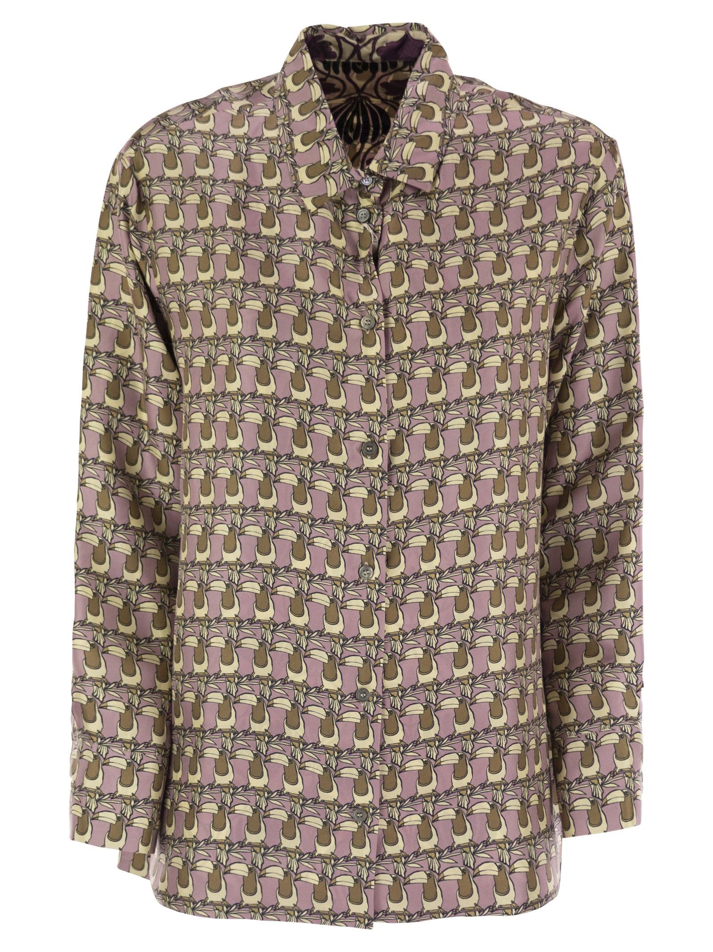 S Max Mara Women Times - Reversible Printed Silk Shirt S MAX MARA