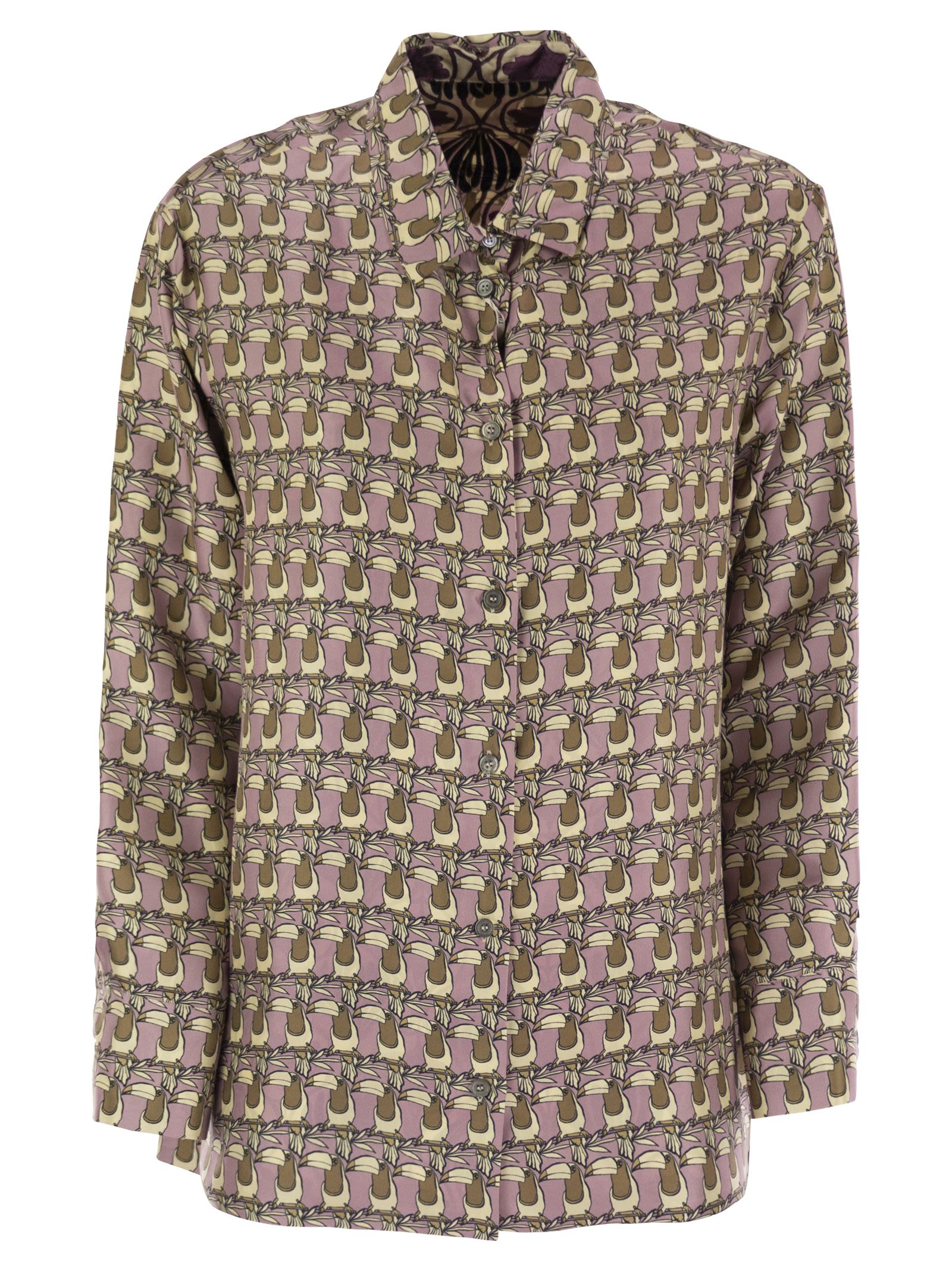 S Max Mara Women Times - Reversible Printed Silk Shirt S MAX MARA