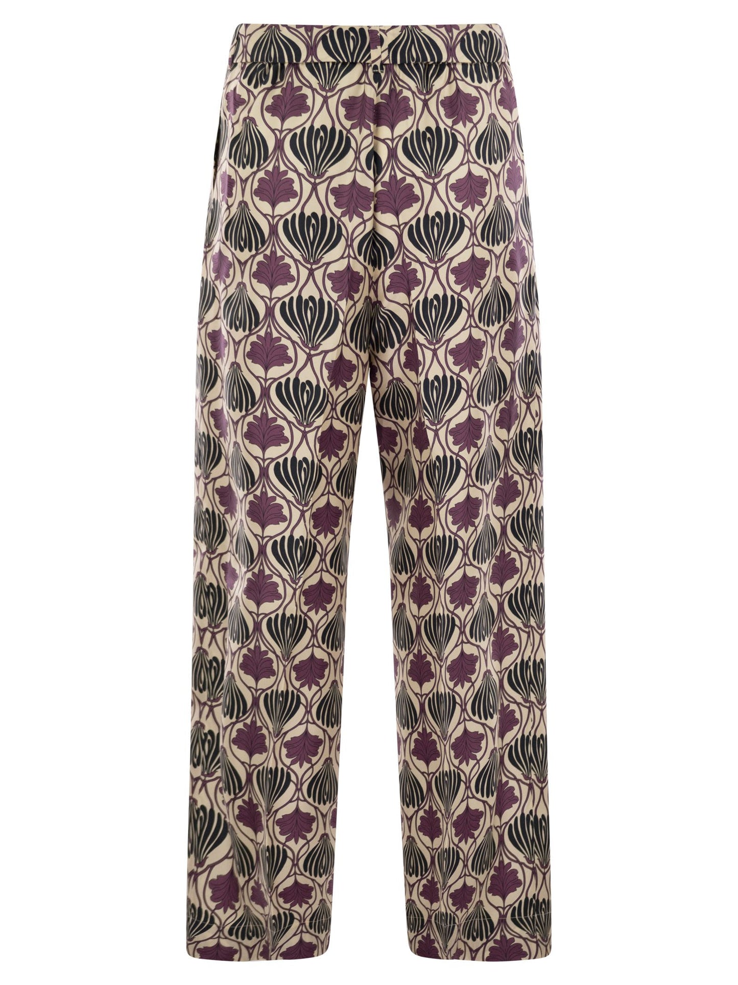 S Max Mara Women Timec - Printed Silk Fluid Trousers S MAX MARA