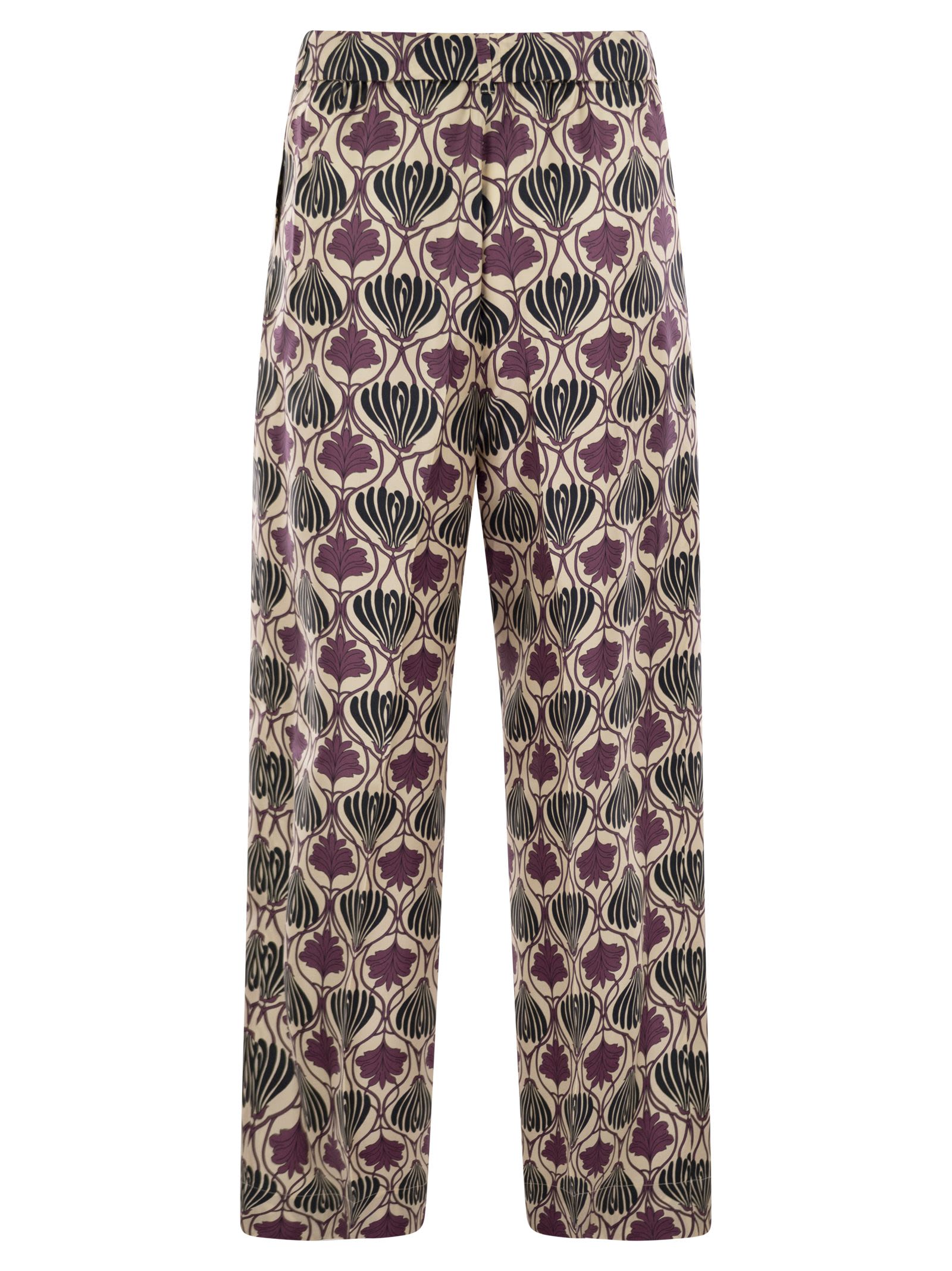 S Max Mara Women Timec - Printed Silk Fluid Trousers S MAX MARA