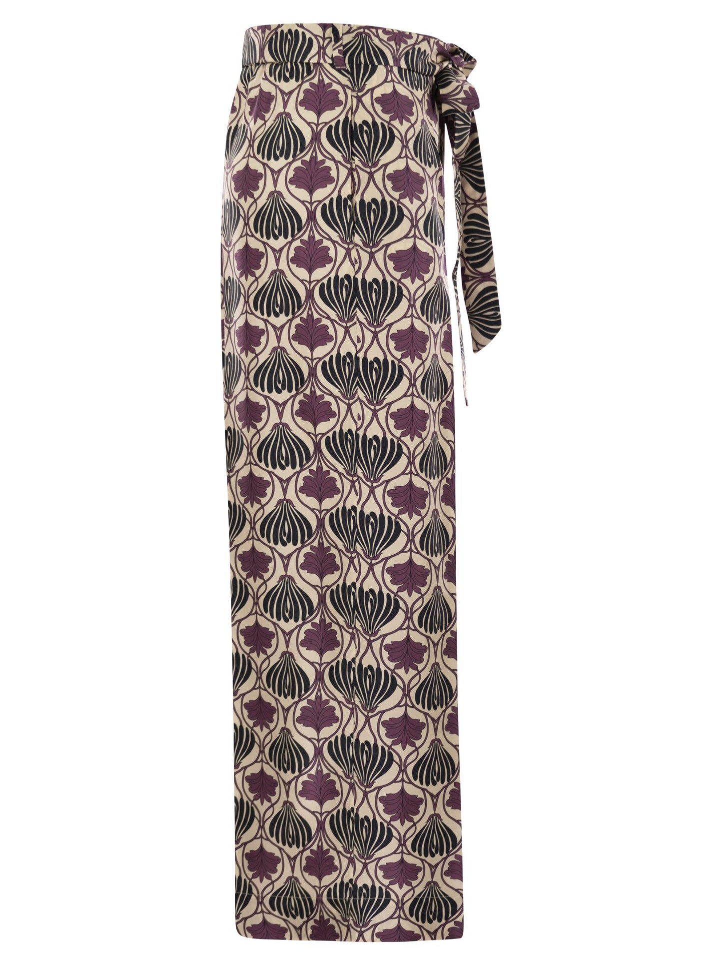 S Max Mara Women Timec - Printed Silk Fluid Trousers S MAX MARA