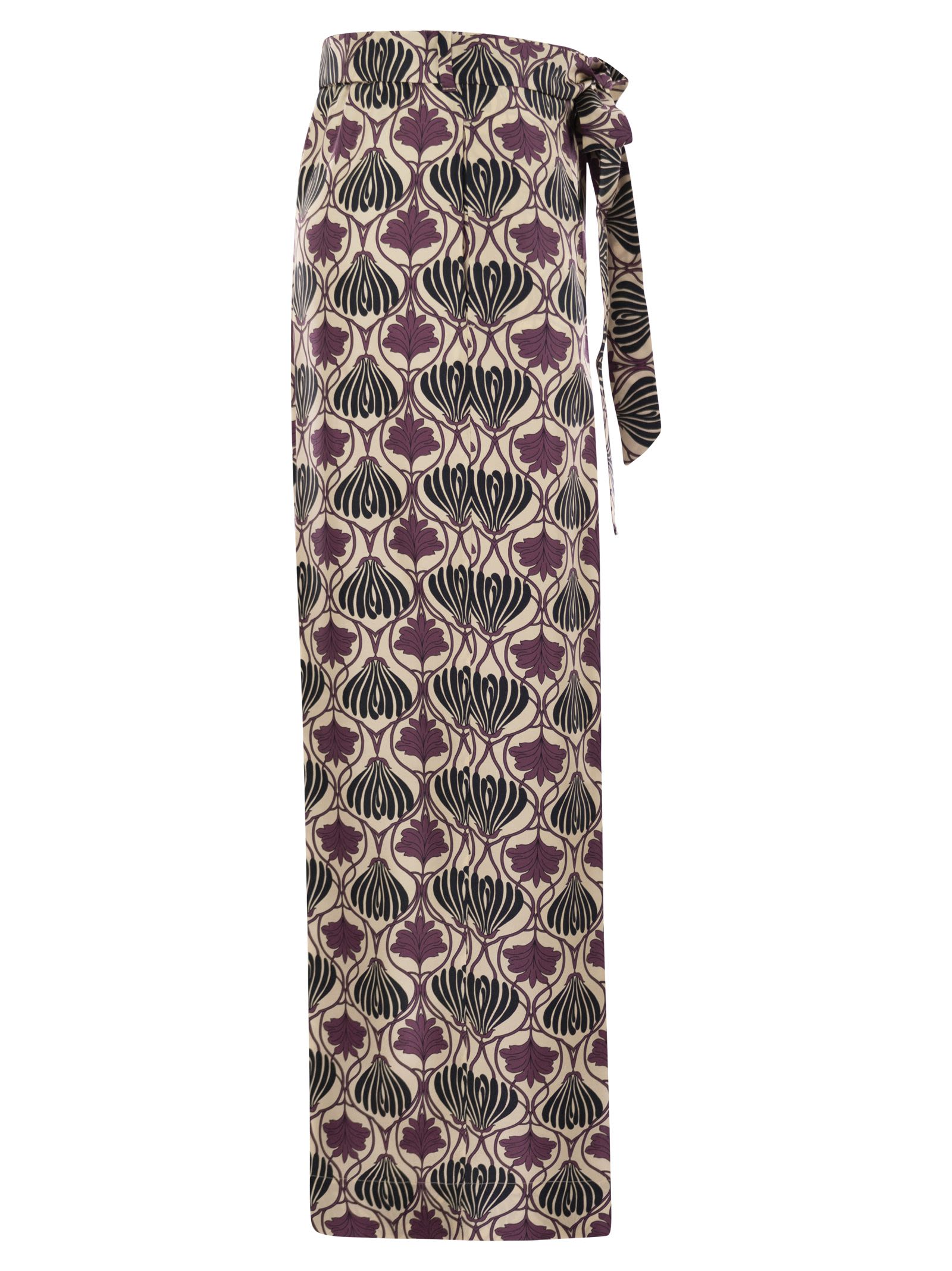 S Max Mara Women Timec - Printed Silk Fluid Trousers S MAX MARA