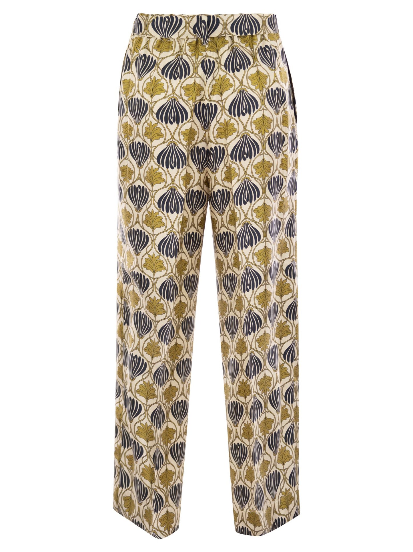 S Max Mara Women Timec - Printed Silk Fluid Trousers S MAX MARA