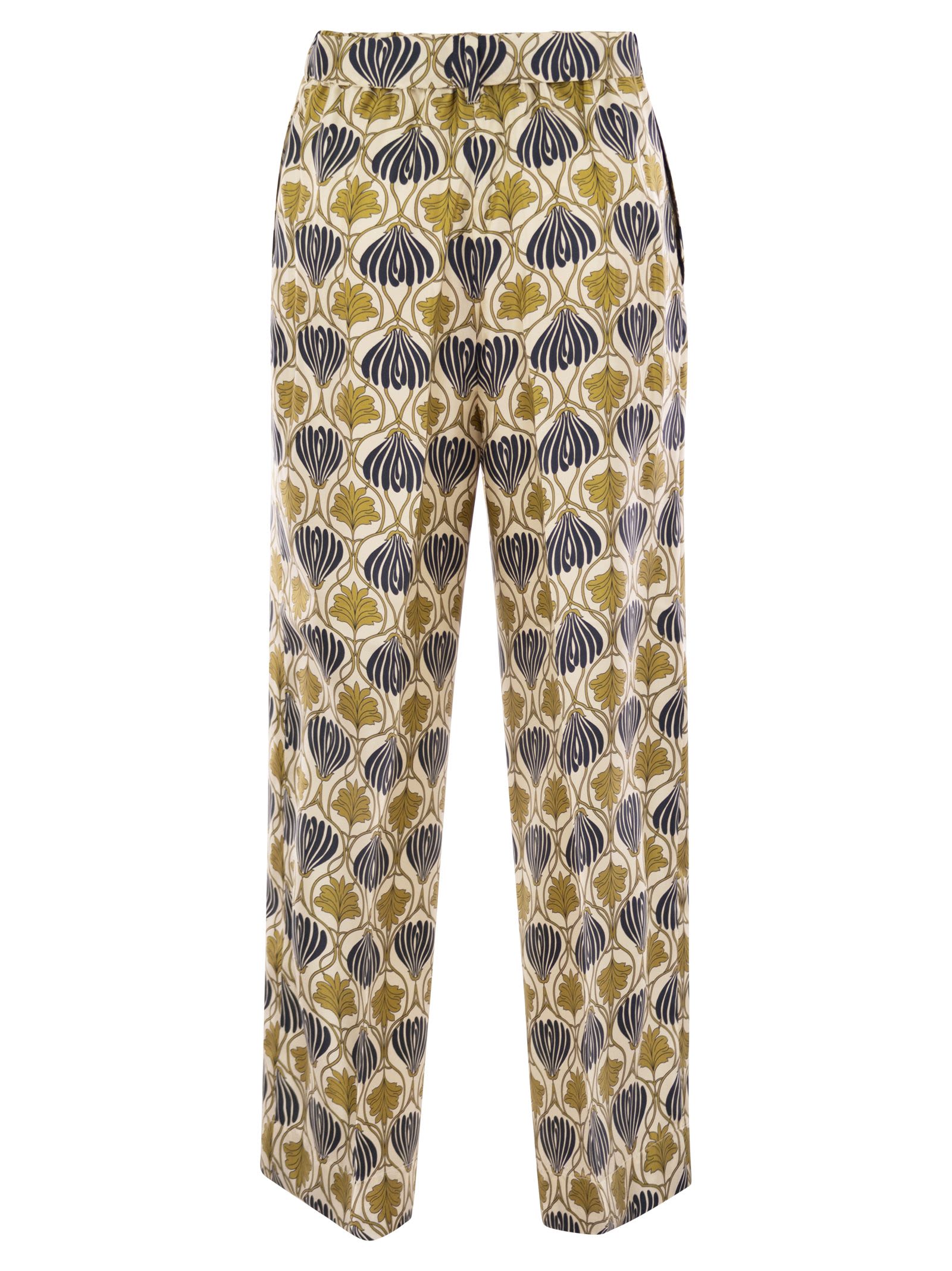 S Max Mara Women Timec - Printed Silk Fluid Trousers S MAX MARA