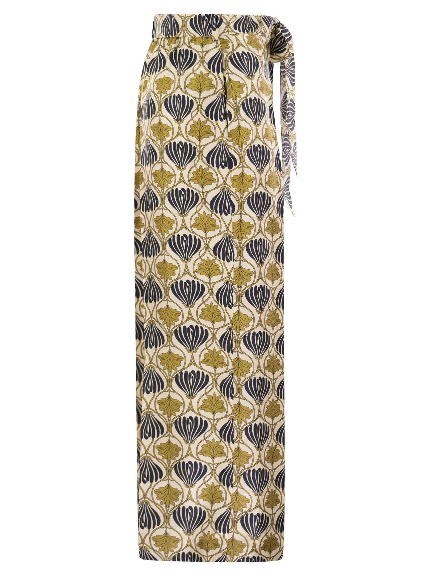 S Max Mara Women Timec - Printed Silk Fluid Trousers S MAX MARA