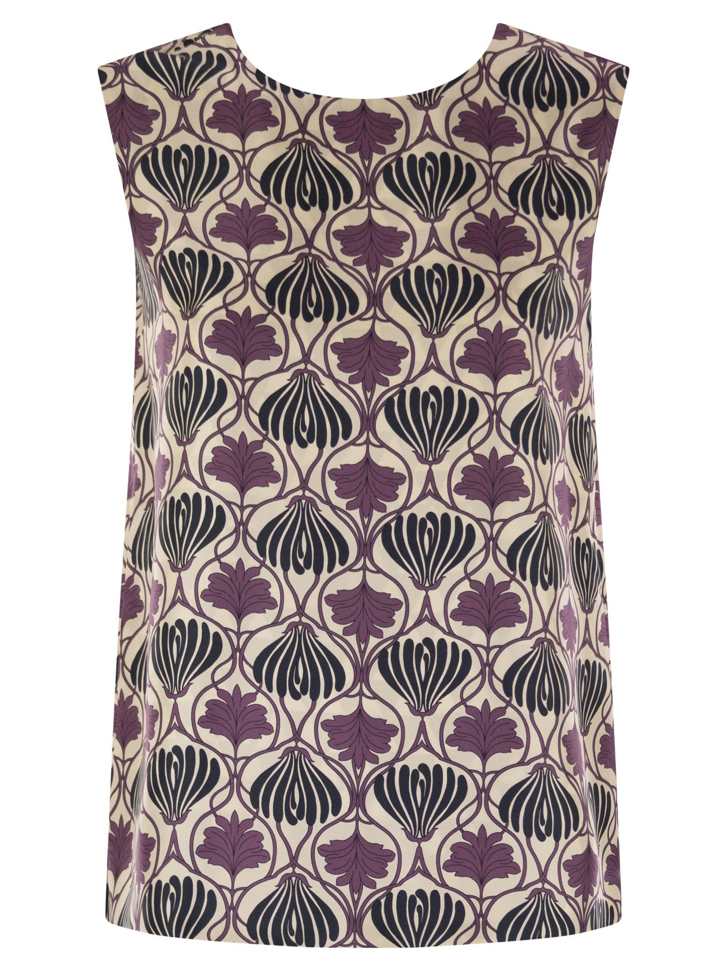 S Max Mara Women Timetop - Reversible Printed Silk Top S MAX MARA